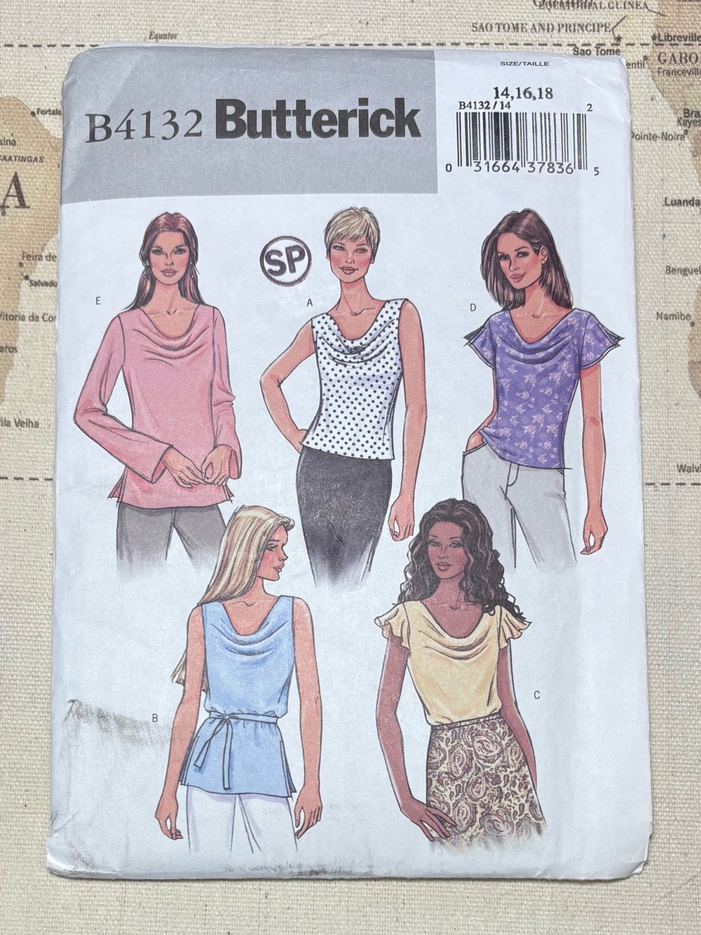 Butterick Pattern•B4132/14•Misses’/Petites Top & Belt•Vintage DiY•Easy•Self Made